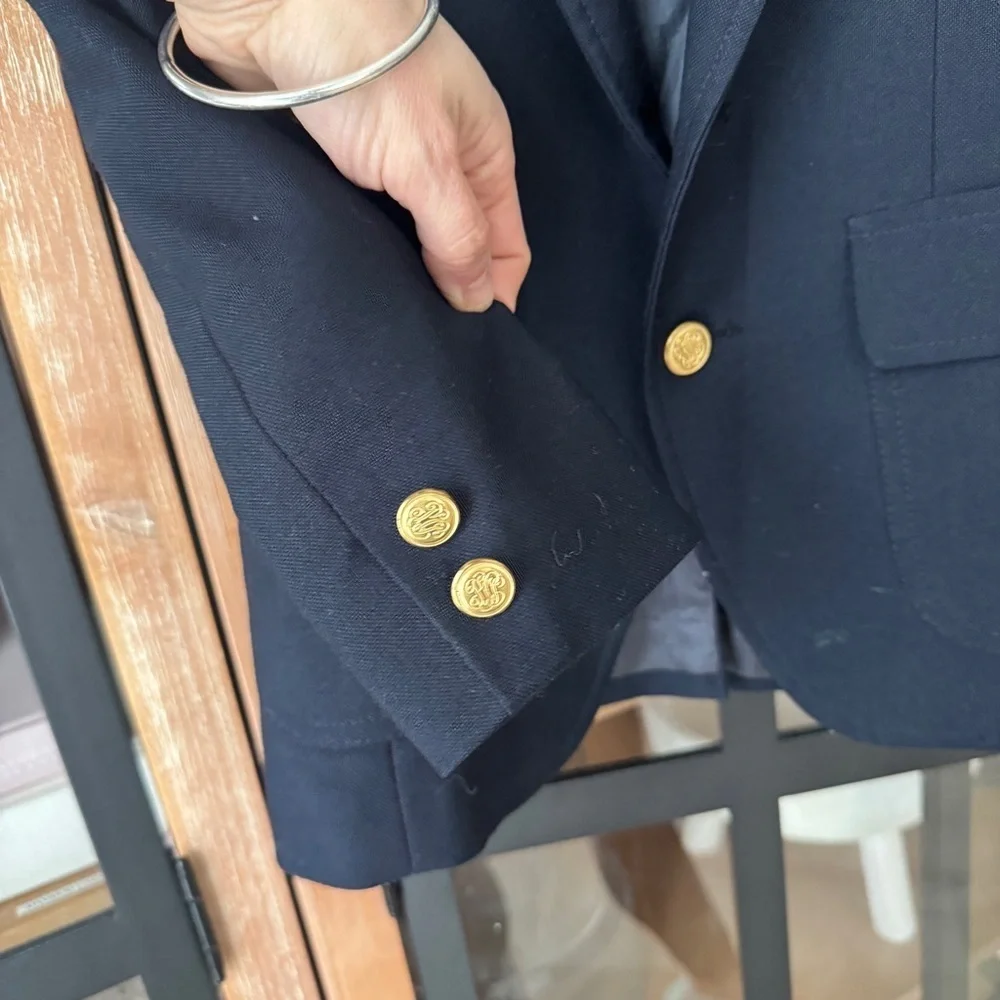 Vintage Christian Dior blazer suit jacket boys navy formal blacktie gold buttons